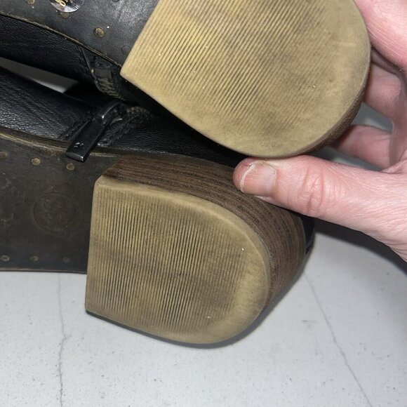 Lucky Brand Basel Ankle Leather Booties Two Zippers Size 8 - Picture 7 of 10